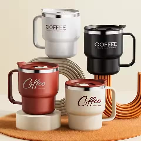 Tasse isotherme en acier inoxydable 304 – double paroi, anti-fuite